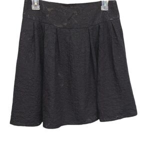 Nanette‎ Lepore Floral Pleated Black Lace Skirt 8